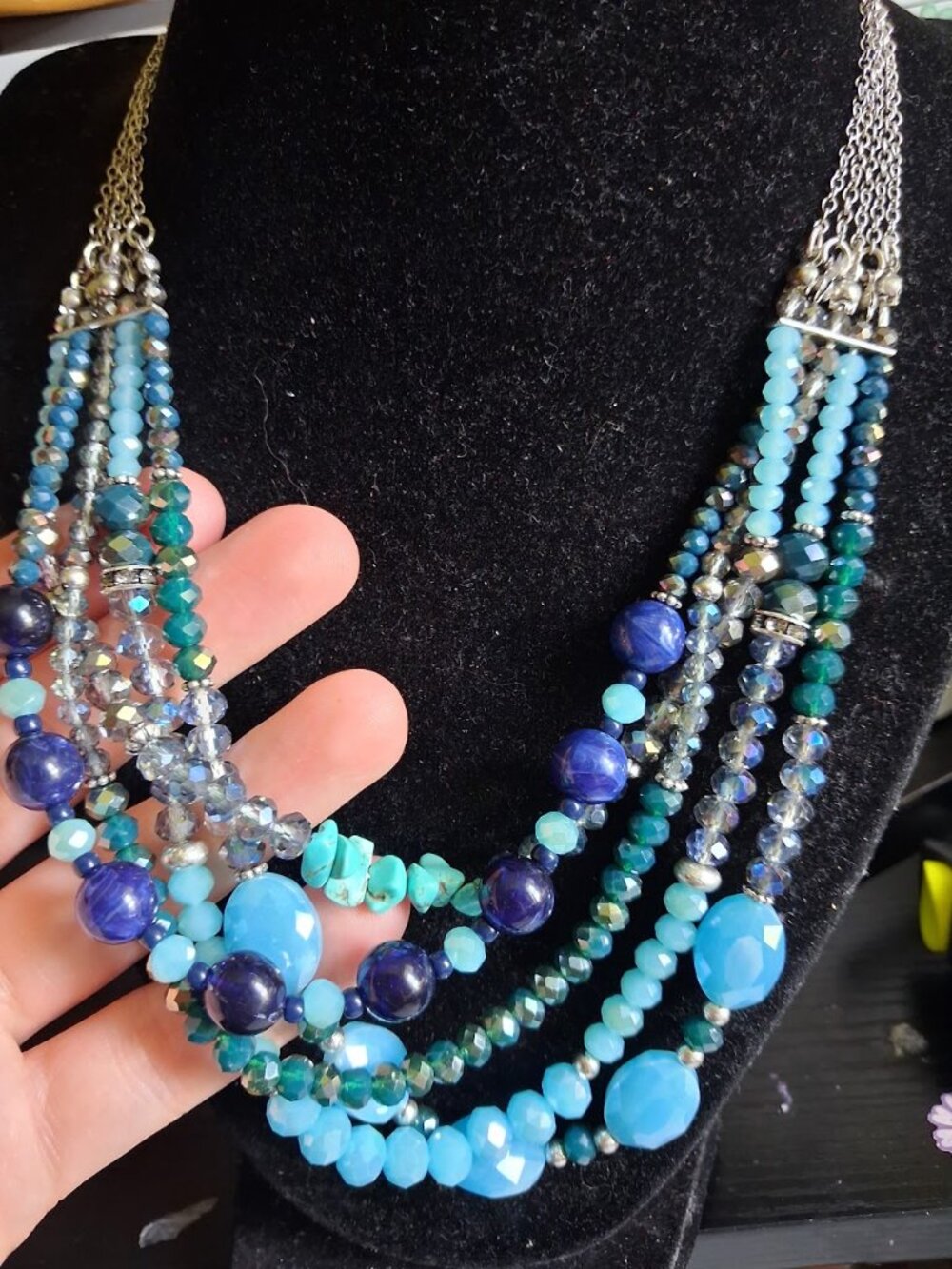 16 inch multistrand necklace